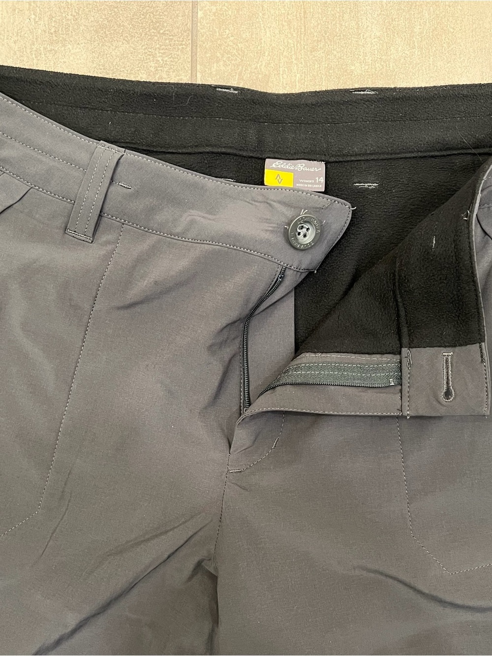 Eddie Bauer women's Dark Gray Fleece Lined Pants